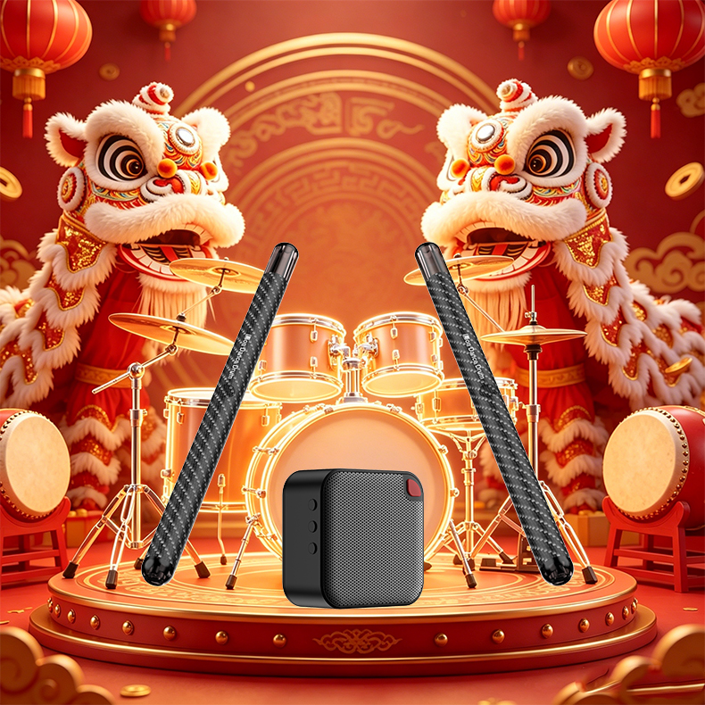 Smart Virtual Lion Dance Drum – Interactive Electronic Drum Toy with Bluetooth & LED Lights
